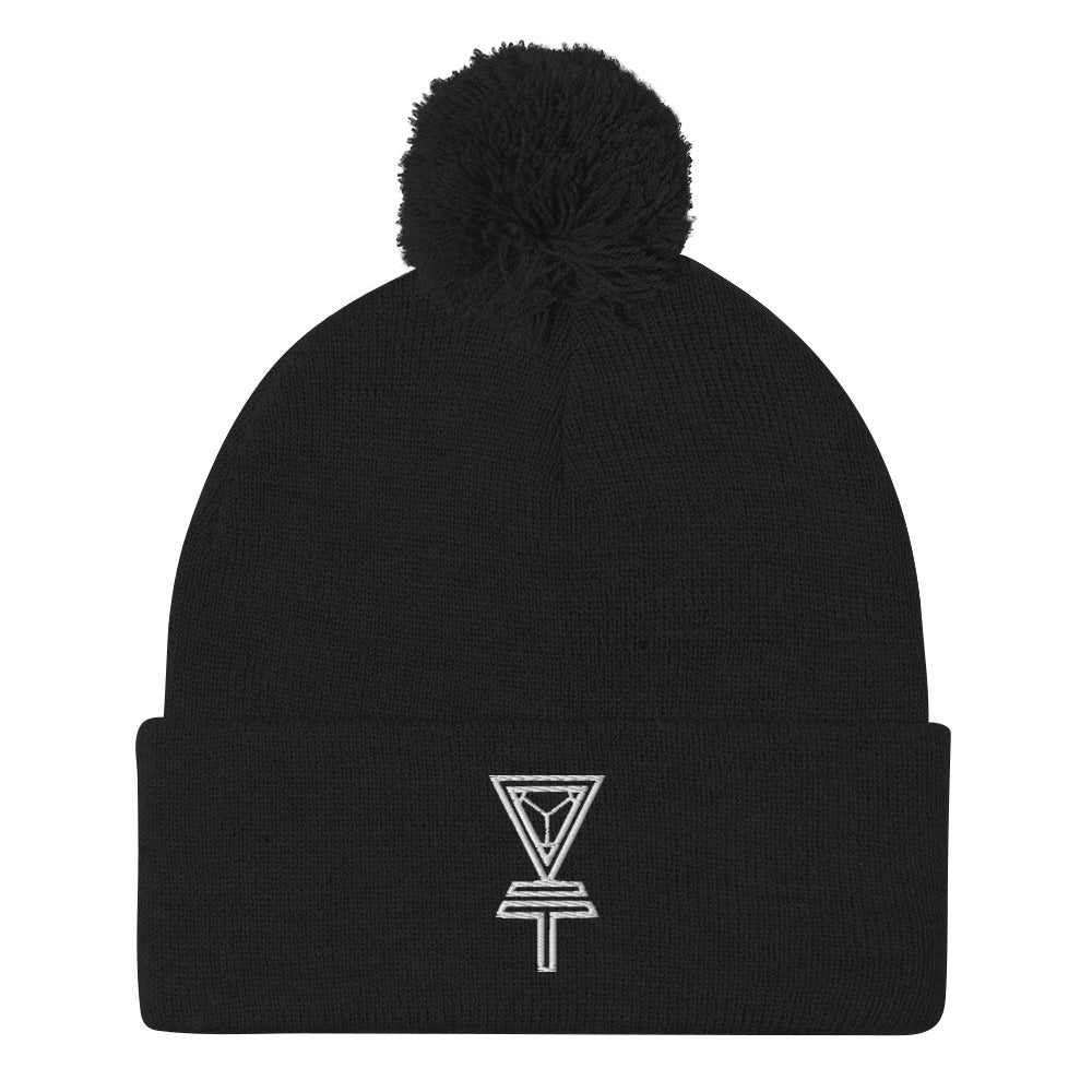 Skeleton Key Pom-Pom Beanie