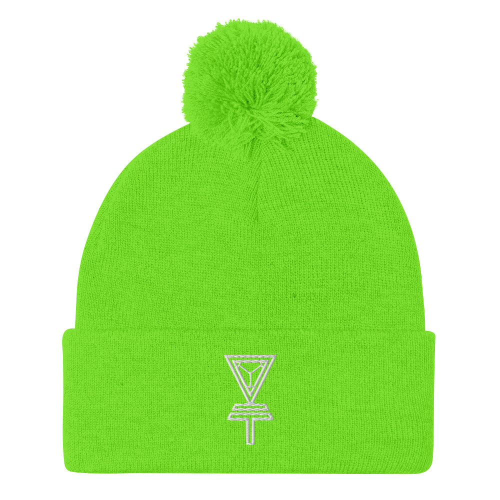 Skeleton Key Pom-Pom Beanie