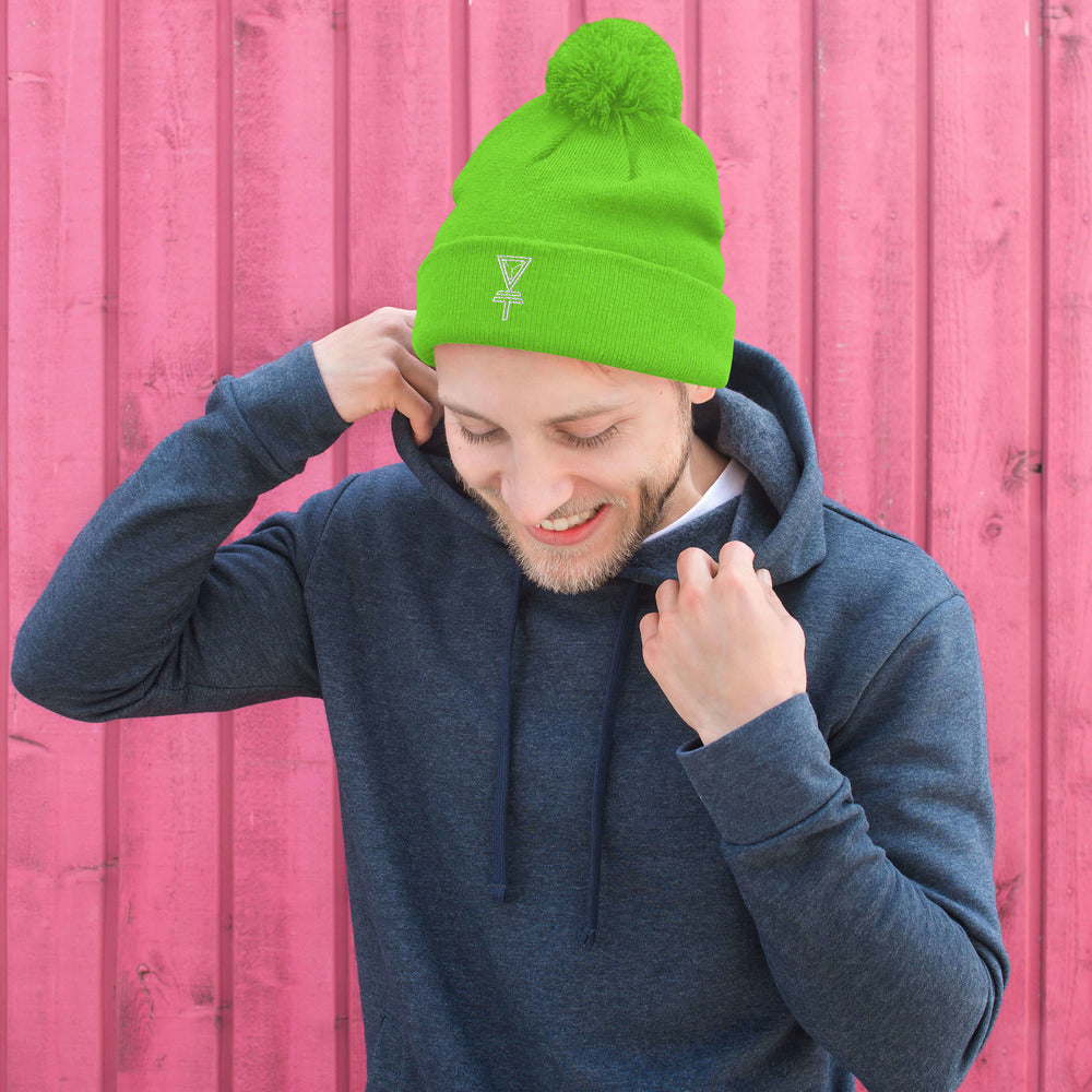 Skeleton Key Pom-Pom Beanie
