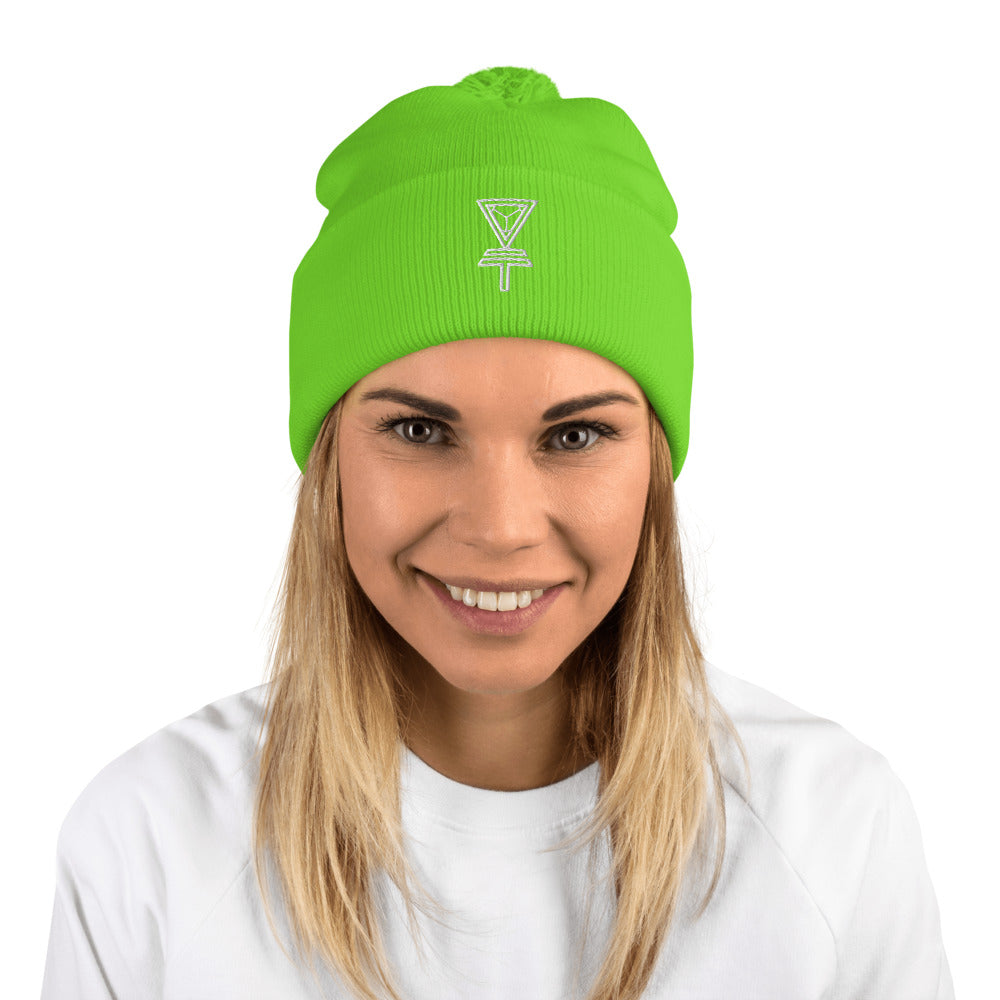 Skeleton Key Pom-Pom Beanie