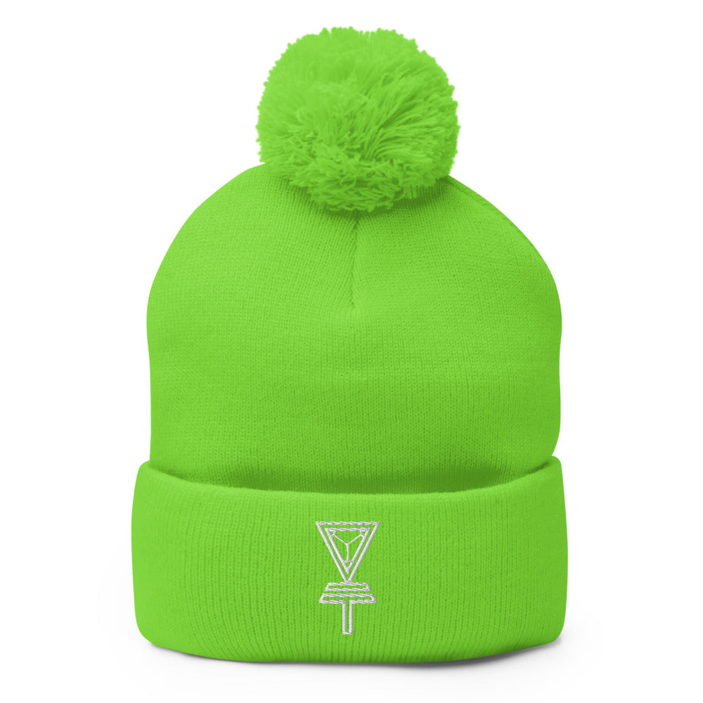 Skeleton Key Pom-Pom Beanie